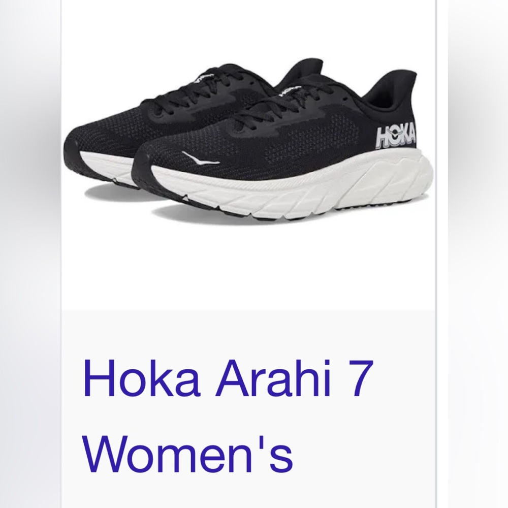 Hoka Black and White Athletic Shoes with Sleek Design